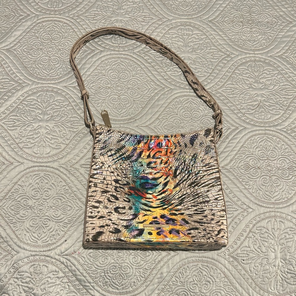 Brahmin Katie Obsession Ombre Rainbow Iridescent Crossbody Shoulder Bag - Picture 5 of 11